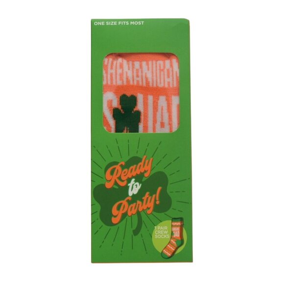St Patricks Day Crew Socks Set Shenanigans Squad Kiss Me Im Irish One Size - Picture 6 of 6
